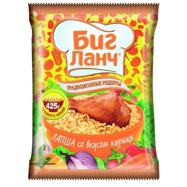 Лапша Биг Ланч Курица традиционные рецепты 75 г - image 1