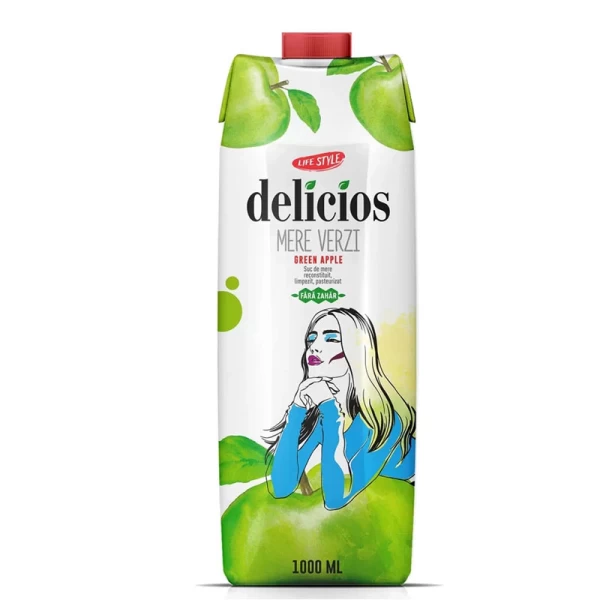 Delicios сок Зеленые яблоки без сахара 1л - image 1