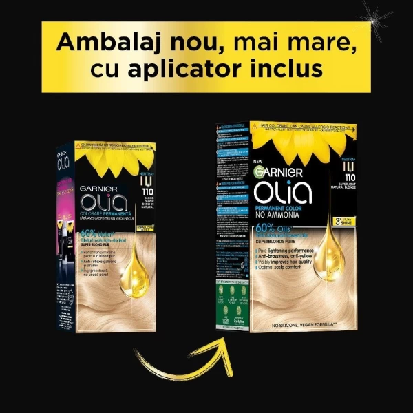Garnier Olia Vopsea de par permanenta fara amoniac 110 Blond Super Deschis Natural - image 2
