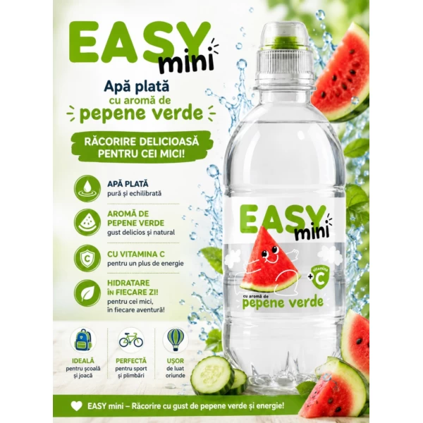 Easy Water Apa plata cu aroma pepene verde mini 0,5 l - image 3
