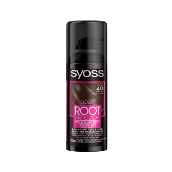 Syoss Временная краска-спрей для корней корней Root Retouch Black 120 мл. - image 1