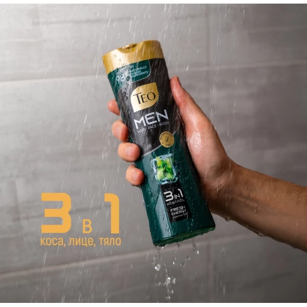 Шампунь Teo Beauty Men 3 in 1 Menthol 350 мл - image 2