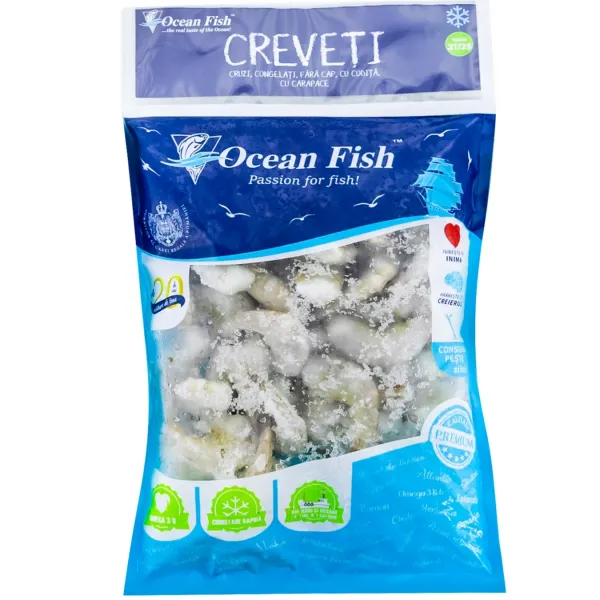 Ocean Fish Креветки 1кг сырые без головы чишеные 16/20 - image 1