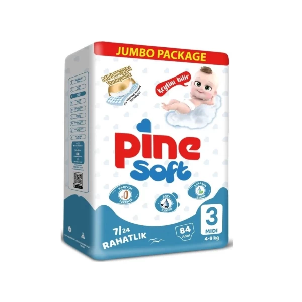 Pine Soft Scutece Jumbo Midi Nr.3 4-9kg 84 buc - image 1