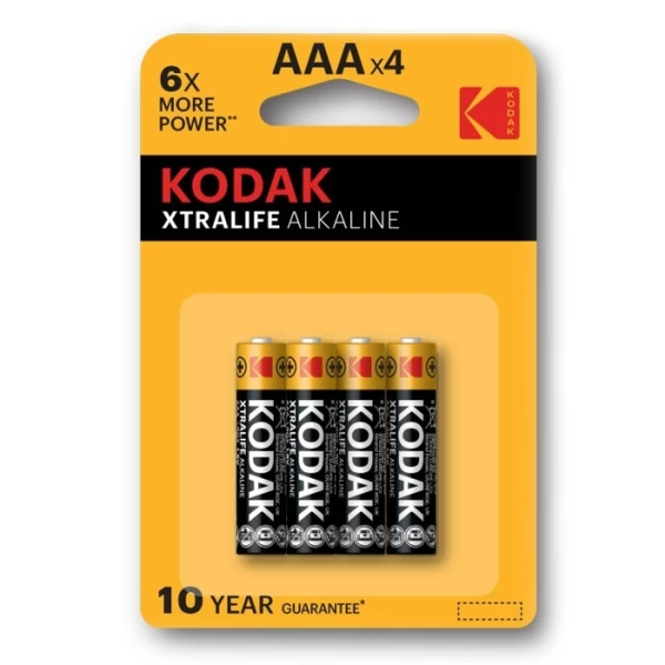 Kodak батарейки алкалиновые Alkaline AAA R3 4шт блистер - image 1