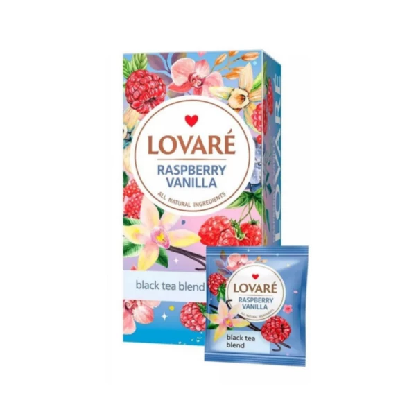 Чай чёрный Lovare Raspberry Vanilla, 24 пак - image 2