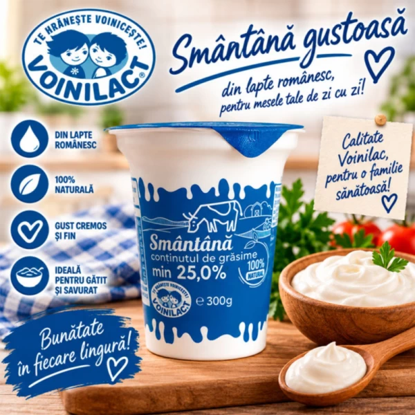 Voinilact Smantana 25%, 300 g - image 2