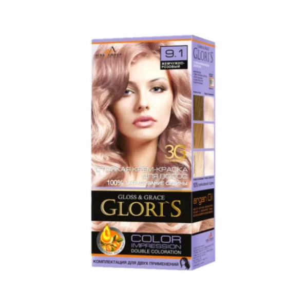 Glori's Vopsea de par 9.1 Roz perlat 50ml - image 1