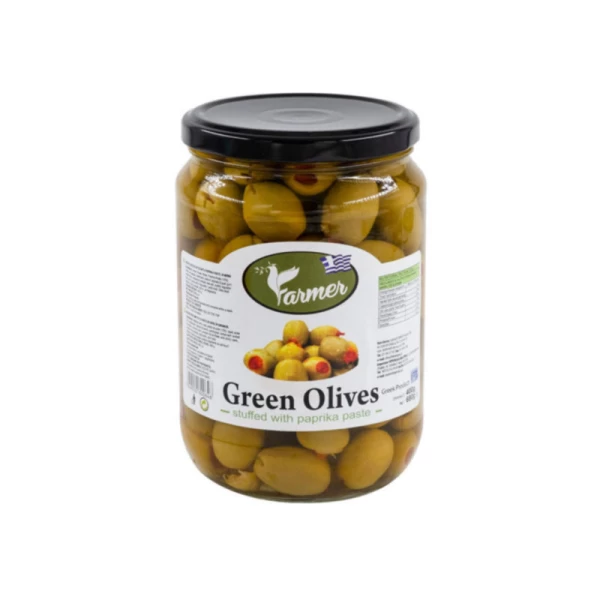 Farmer Masline verzi cu ardei 680 g - image 1