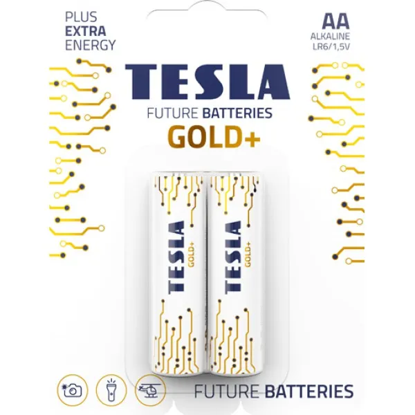 Tesla Батарейки AA GOLD+ LR06/ BLISTER FOIL 2 шт - image 1