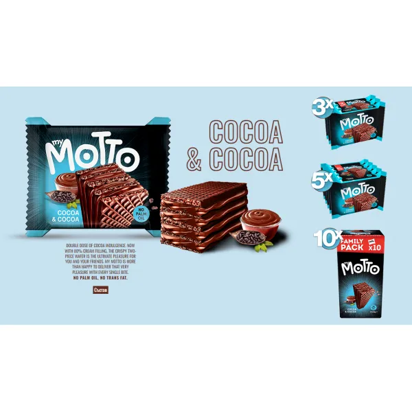 MyMotto Вафли Motto Двойное какао 34 г, 3+2 - image 2