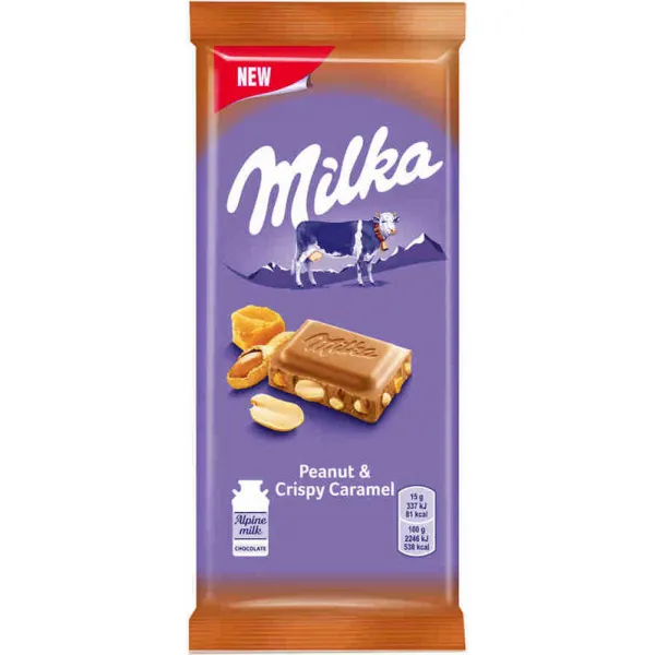 Milka Ciocolata cu caramela si arahide 90g - image 1