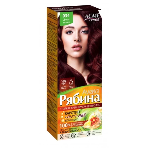 Краска для волос ACME Рябина Avena, 034 - Дикая вишня, 100 мл - image 1