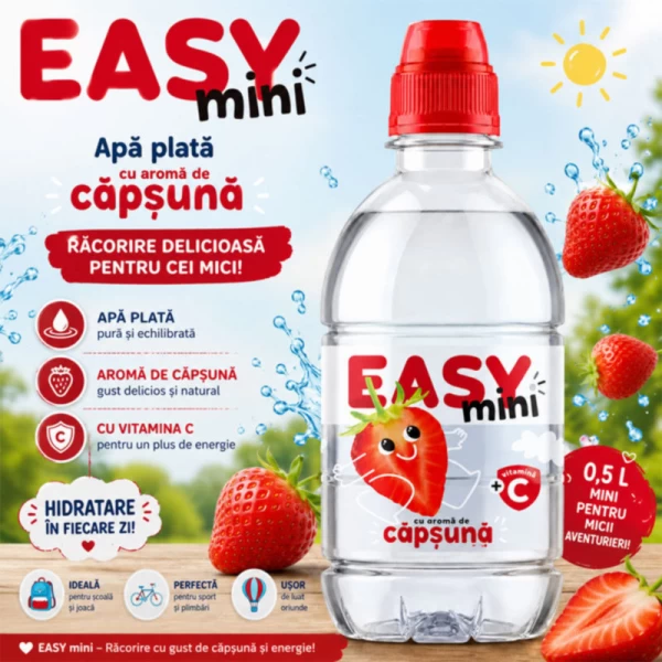 Easy Water Apa plata cu aroma capsuna mini 0,5 l - image 2