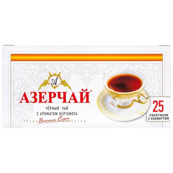 Ceai negru Azerchay cu bergamota in plic, 25 pac - image 1