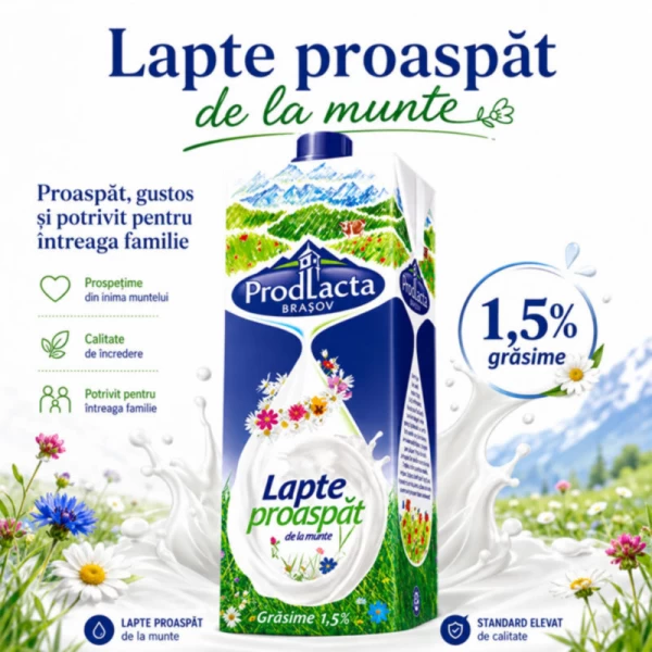 JLC Lapte de la Munte 1L 1,5% Proaspat - image 2