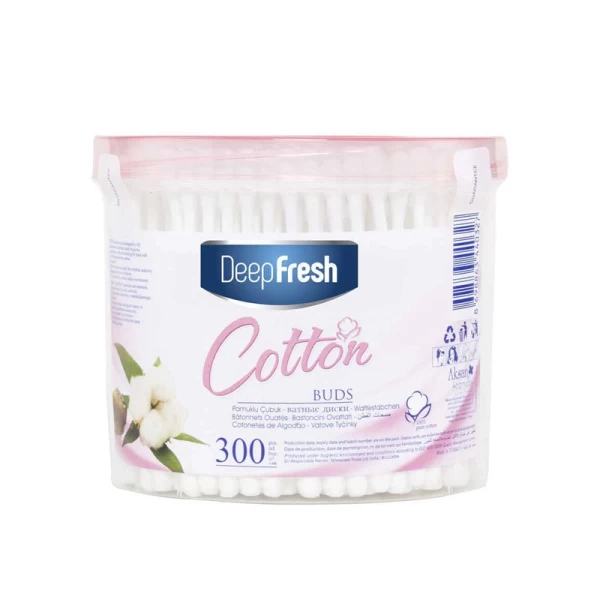 Ватные палочки цилиндрические DeepFresh, 300 шт - image 1