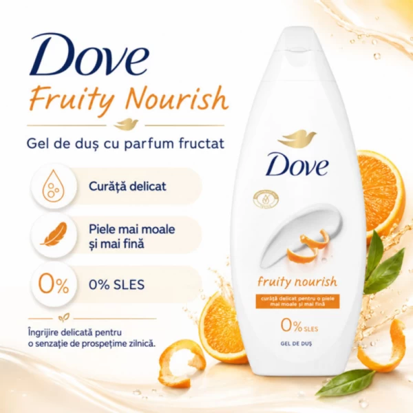 Dove Gel de dus 450ml Essential Care Fruity Nourish - image 2