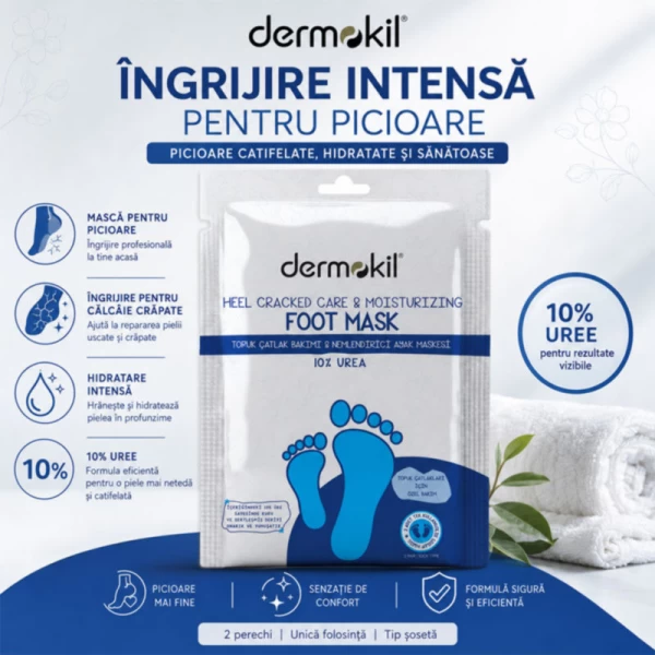 Dermokil Masca hidratanta si pentru ingrijirea calciielor crapate cu uree 30 ml - image 2