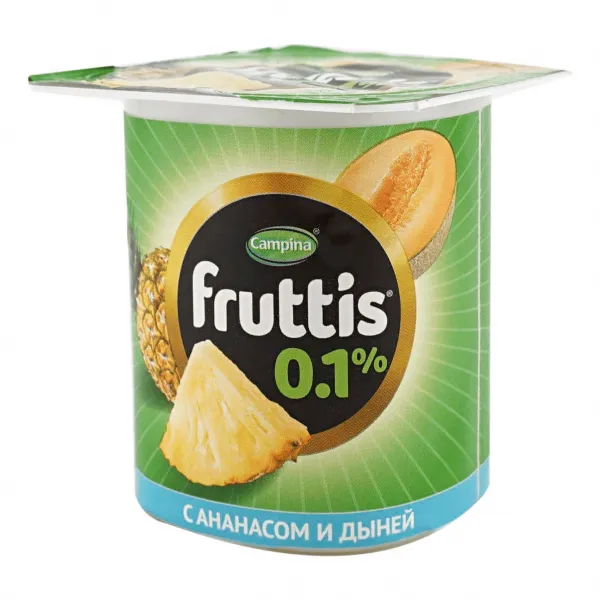Iaurt Fruttis 0,1% ananas-pepene galben si mure de pădure, 110 g - image 1