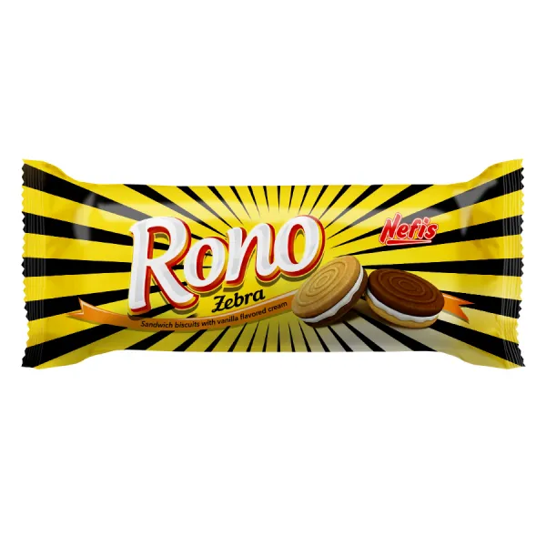 Biscuiti cu crema Nefis Rono zebra 45g - image 1