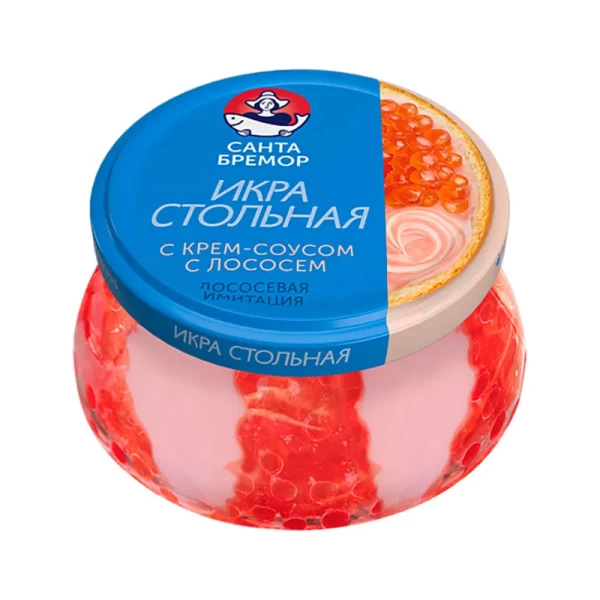 Preparat alimentar din bulion de peste cu aroma de icre rosie Stolinaia cu sos-crema cu somon 220g - image 1