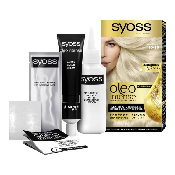 Syoss Oleo Intense Vopsea de par 10-50 Blond Cenusiu - image 2