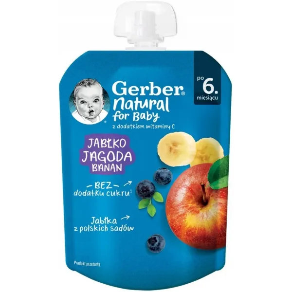 Gerber Piure din mere, afine si baban 80g - image 1