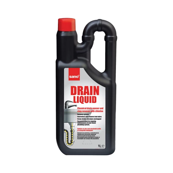 Средство для очистки водостоков Sano Drain Liquid 1 л - image 1