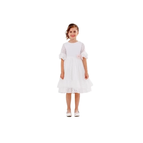 Eray Kids Rochie din dantelă brodată cu flori 110-128 cm 9348 - image 1