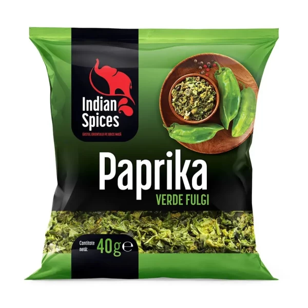 Паприка зелёная, хлопья Indian Spices, 40г - image 1