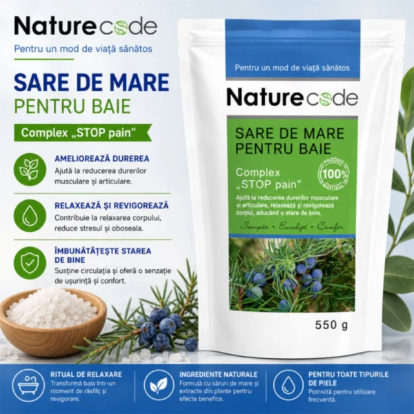 Nature Code Sare de mare Stop Pain 550g - image 2