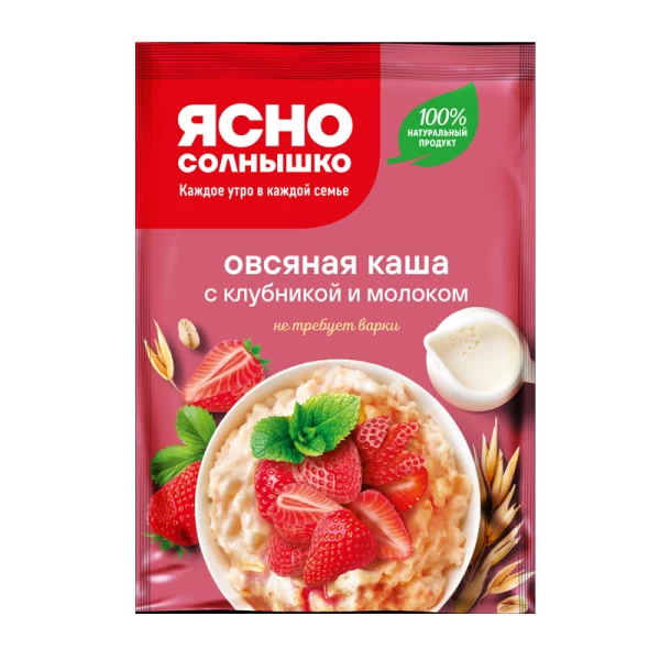 Iasno Solnishko Terci de ovaz cu capsuni si lapte 45g - image 1