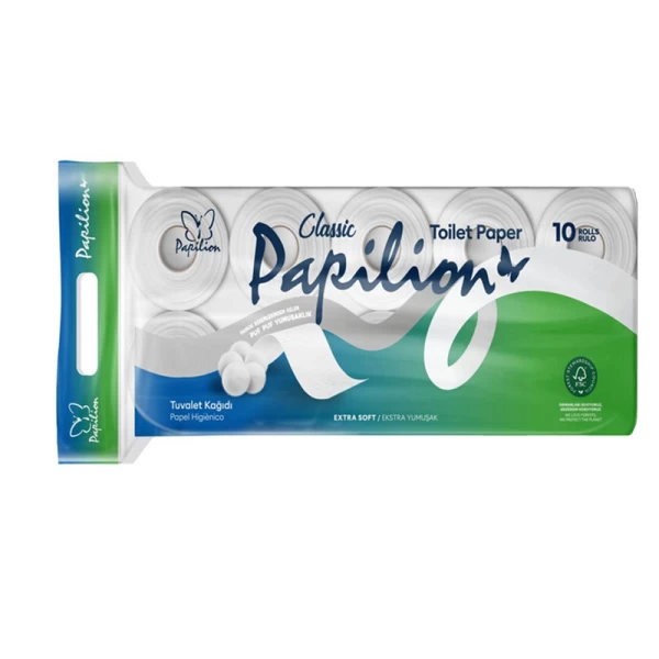 Papilion Hartie igienica 10 role, 2 straturi Classic - image 1