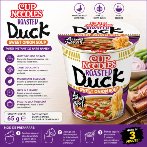 Cup Noodles Taietei Instant de rata Ramen 65 g - image 2