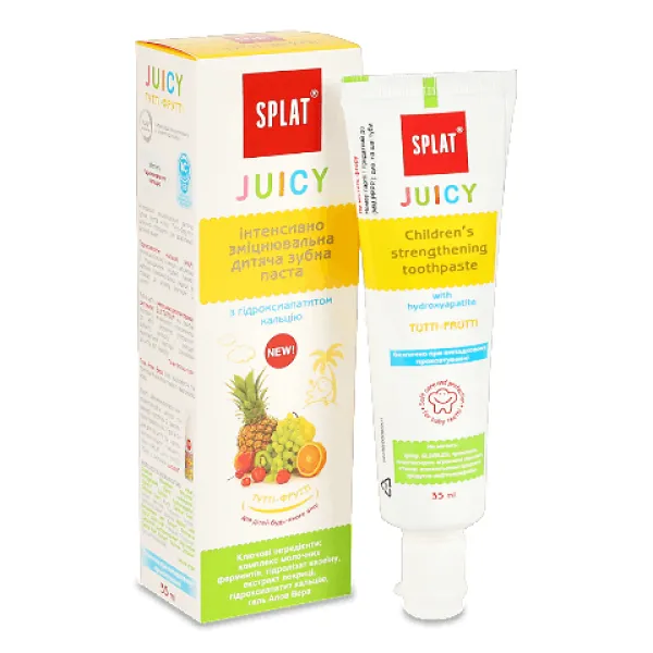 Splat Juicy Pasta de dinti pentru copii cu gust Tutti-Frutti 35ml - image 1