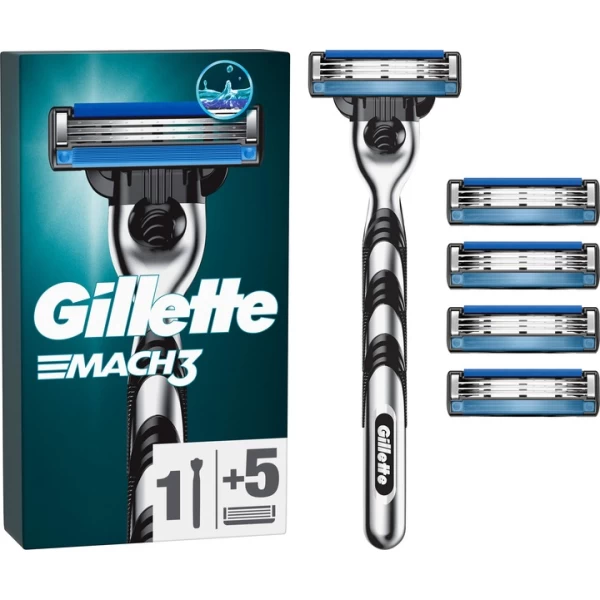 Станок для бритья мужской Gillette Mach3 c 5 сменными картриджами - image 2