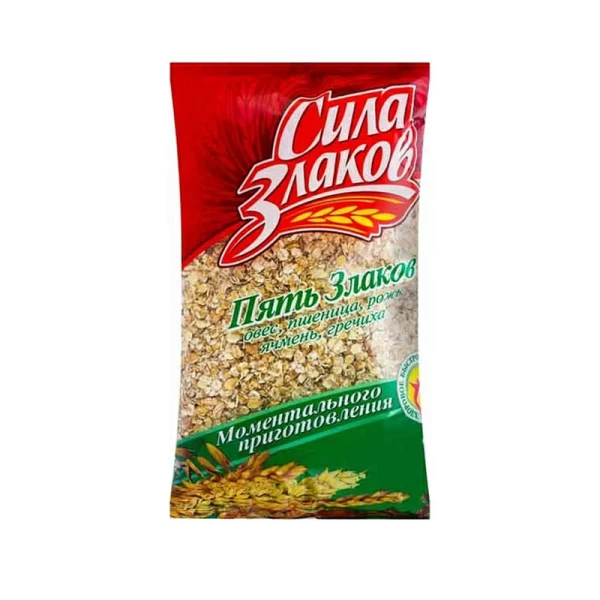 Хлопья Сила злаков 5 злаков в пакете 400г - image 1