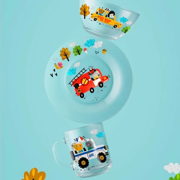 Set vesela pentru copii TEHNICA SPECIALA 3 Piese - image 2