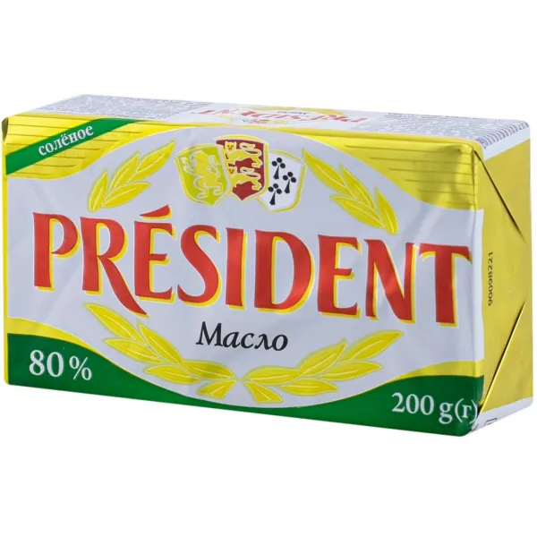 Масло President солёное 80% 200г - image 1