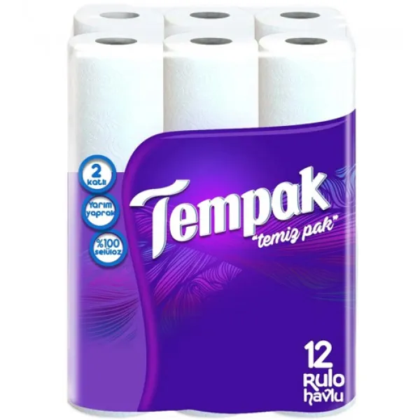 TemPak Prosoape de hartie 12 role 2 str - image 1