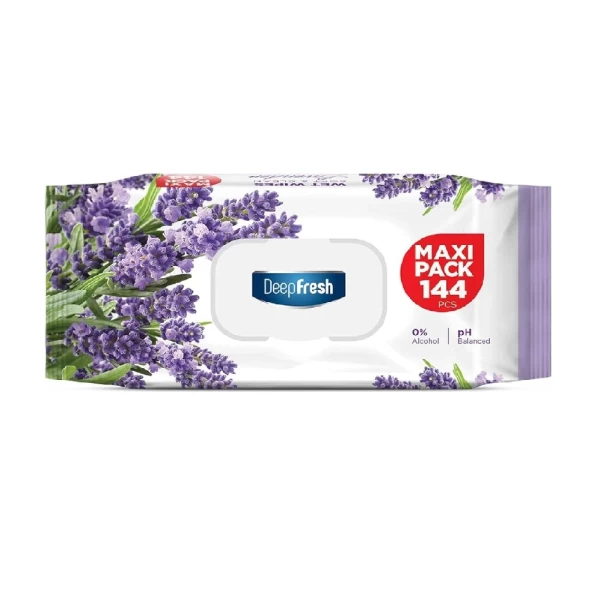 DeepFresh Servetele umede cu capac 144 buc Lavanda - image 1