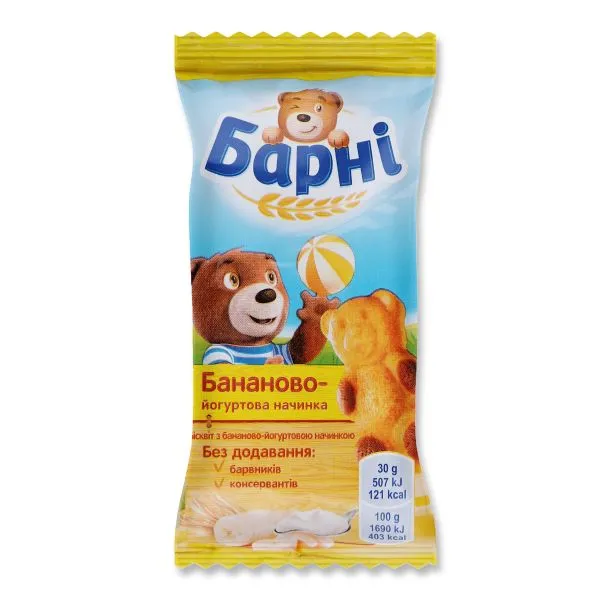 Бисквит Барни банан 30 г №1 - image 1