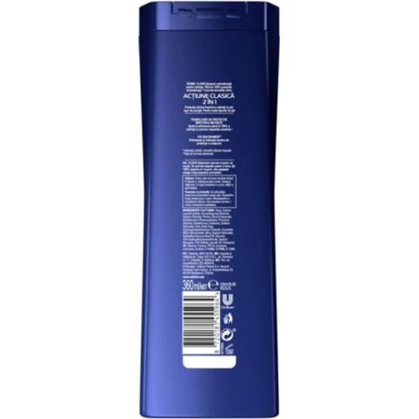 Clear Шампунь против перхоти 360мл Clean Action 2in1 - image 2