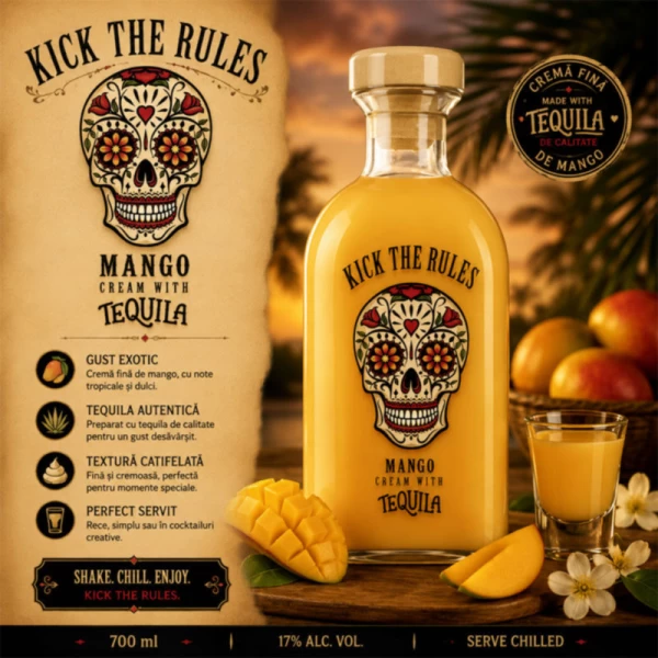 Kick the Rules Crema mango cu Tequila 15% 0,7 l - image 2