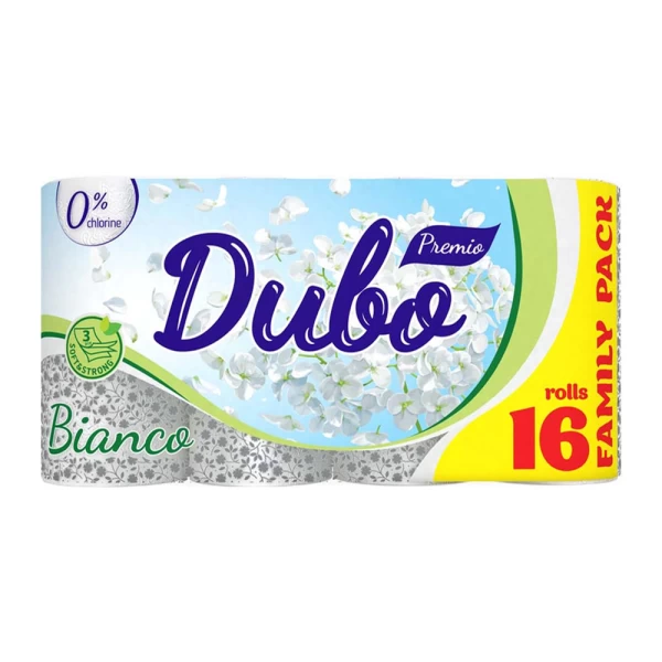 Divo Туалетная бумага Premio Bianco трехслойная 16 рулонов белая - image 1