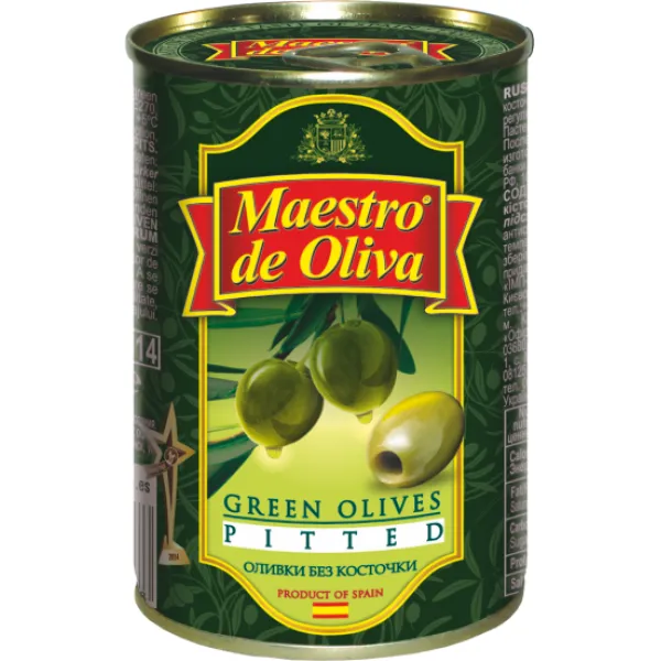 Оливки зеленые без косточки Maestro de Oliva 300 г - image 1