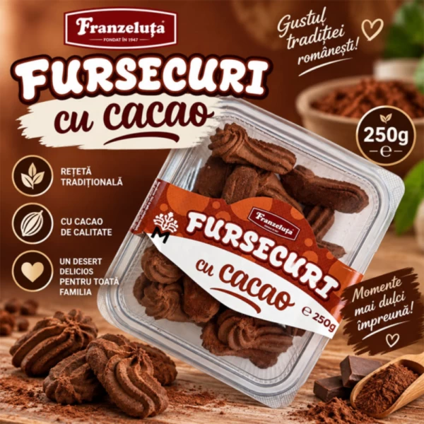 Franzeluta Fursecuri cu cacao 250 g - image 2