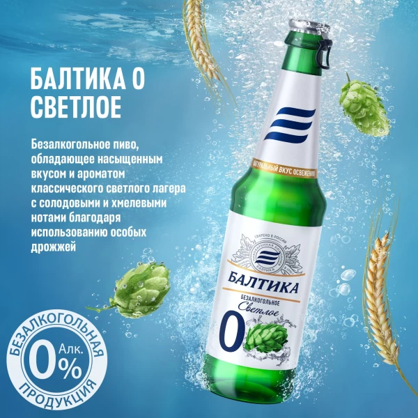 Балтика Пиво безалкогольное 0,45л бутылка - image 2