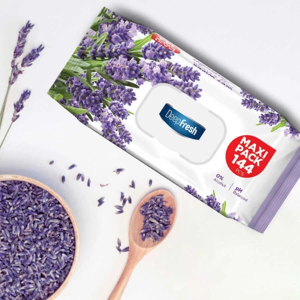 DeepFresh Servetele umede cu capac 144 buc Lavanda - image 2